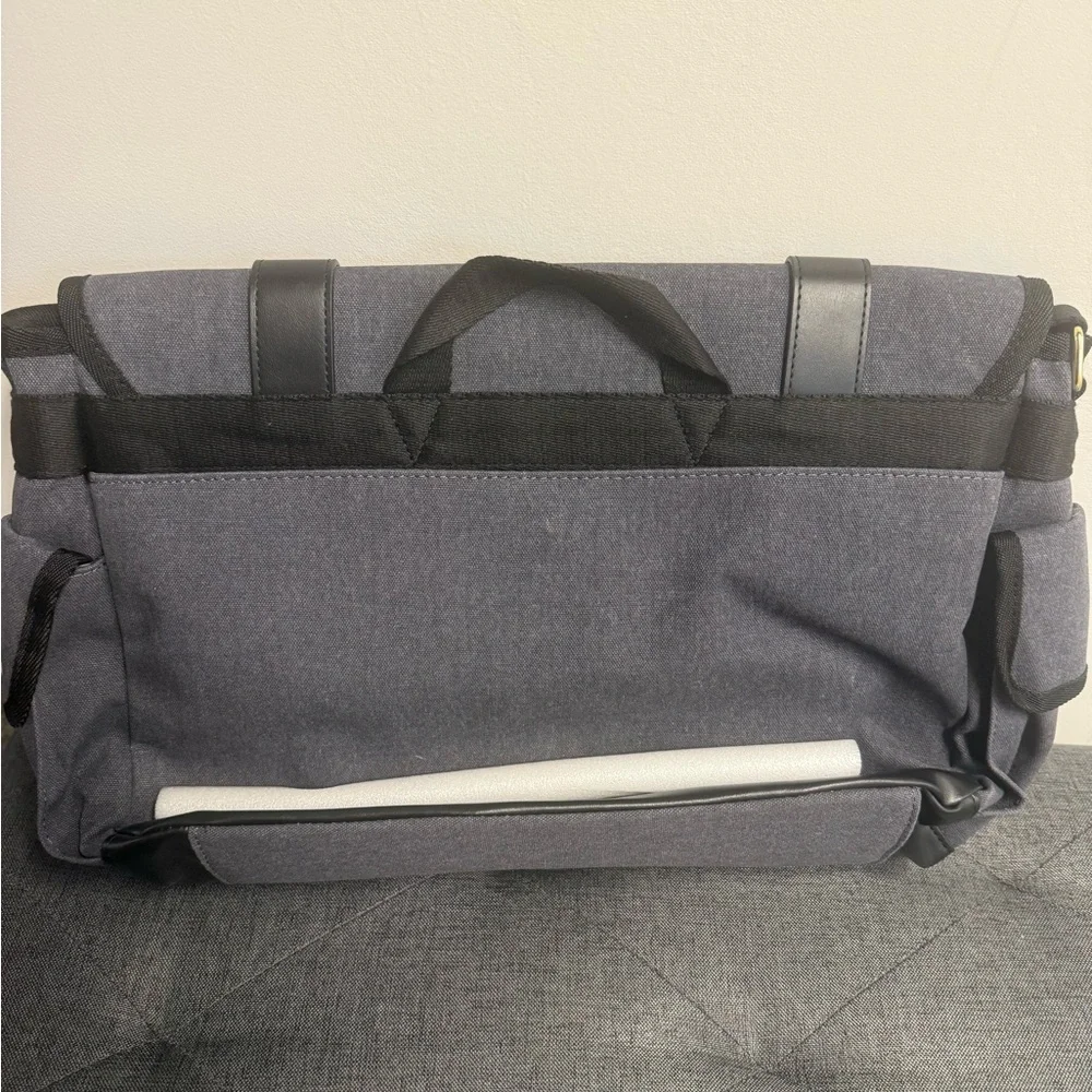 London Fog Men's Charcoal and Black Messenger Bag